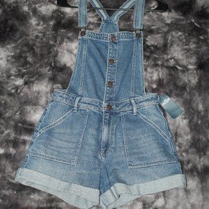 Hollister High Rise short mom style overall Size Small